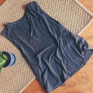 Lululemon Dark Charcoal V-Neck Muscle Tee